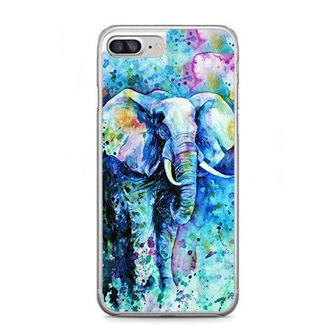 Etui na telefon iPhone 7 Plus - kolorowy słoń.