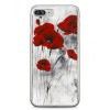 Etui na telefon iPhone 7 Plus - czerwone kwiaty maki.