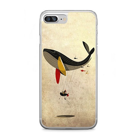 Etui na telefon iPhone 7 Plus - pływający wieloryb.
