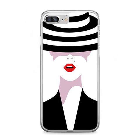 Etui na telefon iPhone 7 Plus - kobieta w kapeluszu.