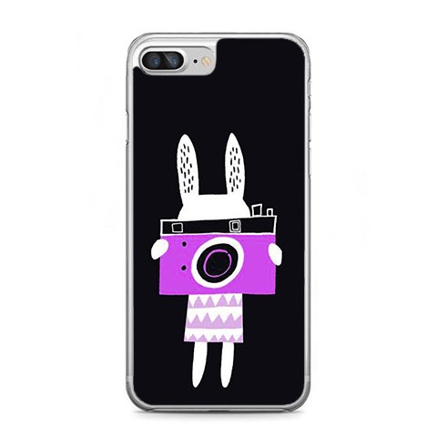 Etui na telefon iPhone 7 Plus - królik z aparatem.