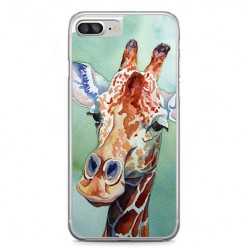 Etui na telefon iPhone 7 Plus - żyrafa watercolor.