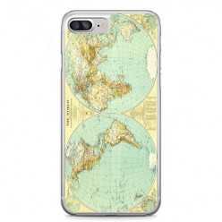 Etui na telefon iPhone 7 Plus - mapa świata.