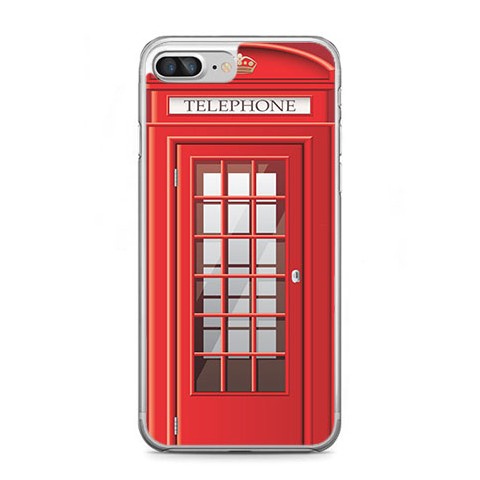 Etui na telefon iPhone 7 Plus - czerwona budka telefoniczna.
