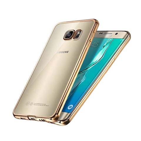 Platynowane etui na Samsung Galaxy S6 silikon SLIM - złoty.