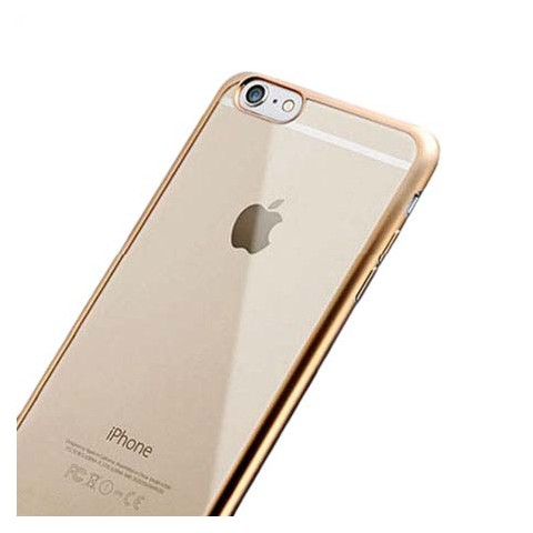 Platynowane etui na iPhone 6 / 6s silikon SLIM - złoty.