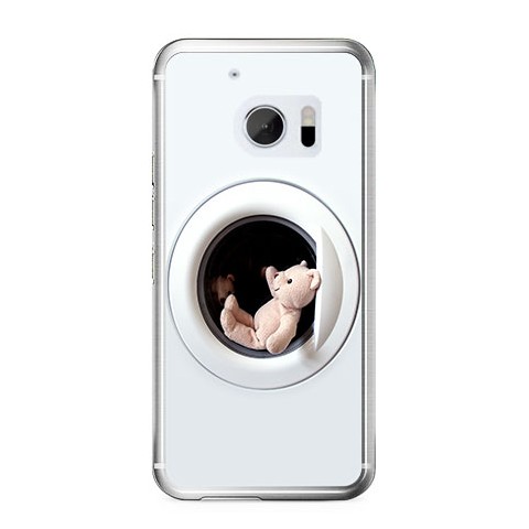 Etui na telefon HTC 10 - mały miś w pralce.