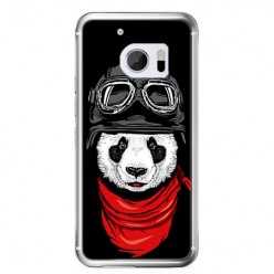 Etui na telefon HTC 10 - panda w czapce.