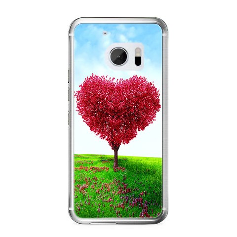 Etui na telefon HTC 10 - serce z drzewa.