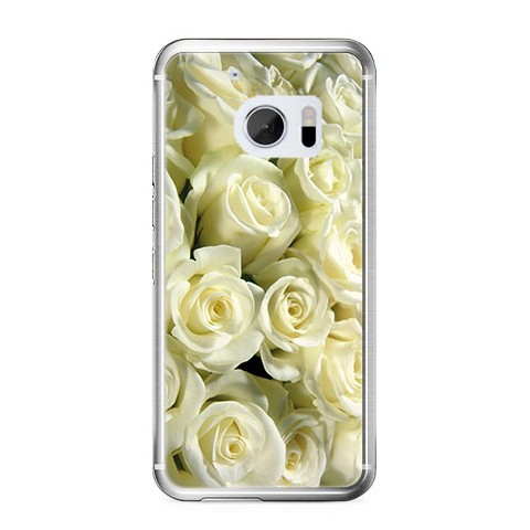 Etui na telefon HTC 10 - białe róże.
