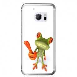 Etui na telefon HTC 10 - zabawna żaba 3d.