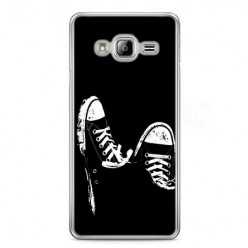 Etui na telefon Samsung Galaxy S7 - czarno - białe trampki.