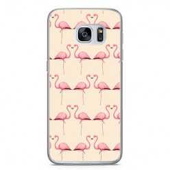 Etui na telefon Samsung Galaxy S7 - różowe flamingi.