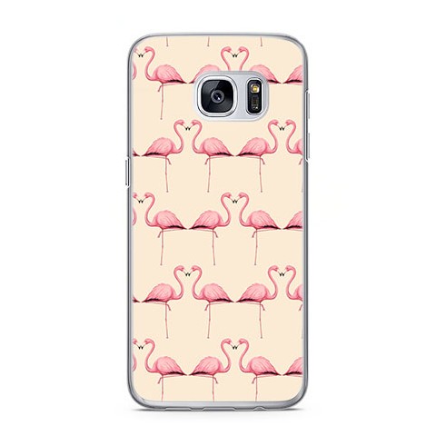 Etui na telefon Samsung Galaxy S7 - różowe flamingi.