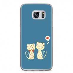Etui na telefon Samsung Galaxy S7 - zakochane kotki.