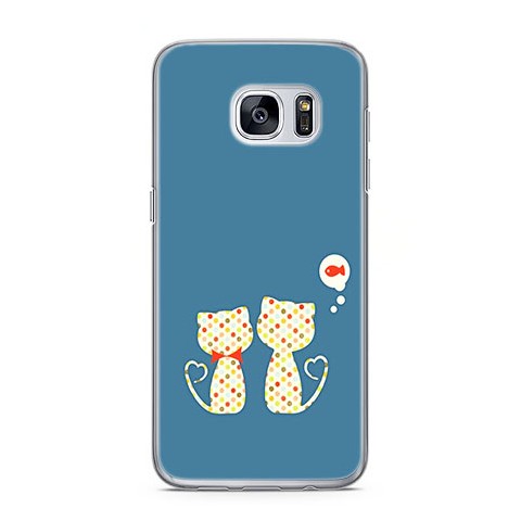 Etui na telefon Samsung Galaxy S7 - zakochane kotki.