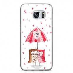 Etui na telefon Samsung Galaxy S7 - zakochane sowy.