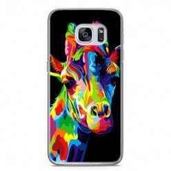 Etui na telefon Samsung Galaxy S7 - kolorowa żyrafa.