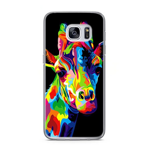 Etui na telefon Samsung Galaxy S7 - kolorowa żyrafa.