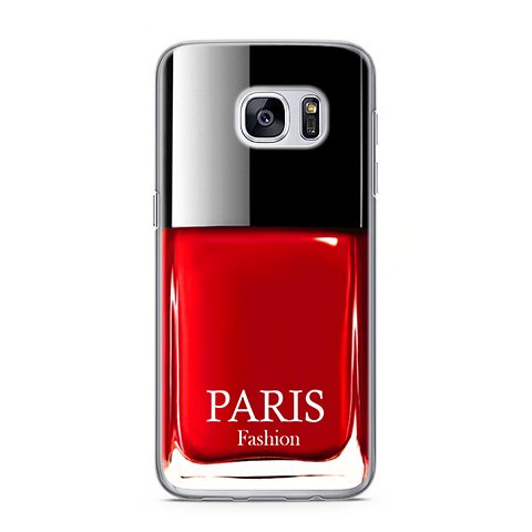 Etui na telefon Samsung Galaxy S7 - czerwony lakier do paznokci.