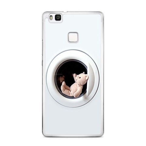 Etui na telefon Huawei P9 Lite - mały miś w pralce.