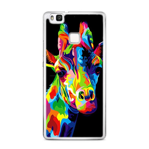 Etui na telefon Huawei P9 Lite - kolorowa żyrafa.