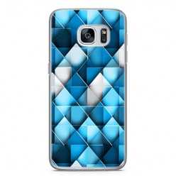 Etui na telefon Samsung Galaxy S7 - niebieskie rąby.