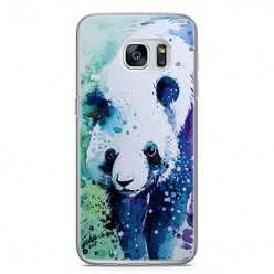 Etui na telefon Samsung Galaxy S7 - miś panda watercolor.
