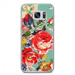 Etui na telefon Samsung Galaxy S7 - kolorowe róże.