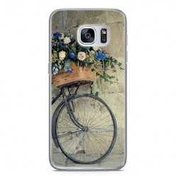 Etui na telefon Samsung Galaxy S7 - rower z kwiatami.