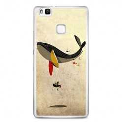 Etui na telefon Huawei P9 Lite - pływający wieloryb.