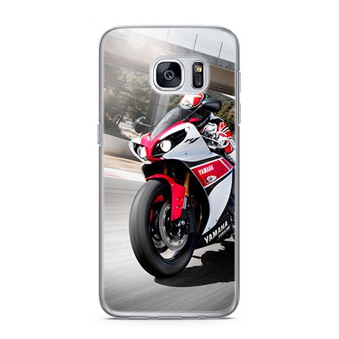 Etui na telefon Samsung Galaxy S7 - motocykl ścigacz.