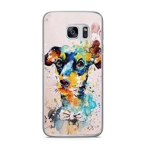 Etui na telefon Samsung Galaxy S7 - szczeniak watercolor.