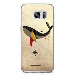 Etui na telefon Samsung Galaxy S7 - pływający wieloryb.