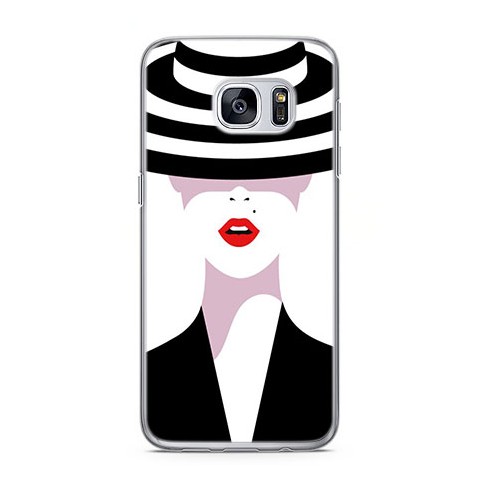 Etui na telefon Samsung Galaxy S7 - kobieta w kapeluszu.