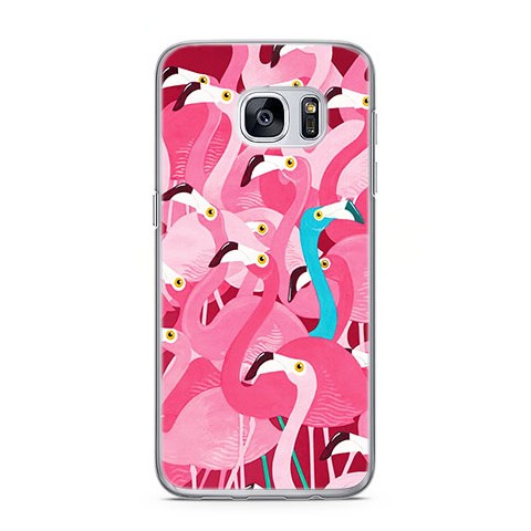 Etui na telefon Samsung Galaxy S7 - różowe ptaki flaming.