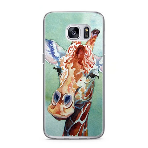Etui na telefon Samsung Galaxy S7 - żyrafa watercolor.