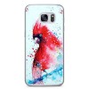 Etui na telefon Samsung Galaxy S7 - czerwona papuga watercolor.