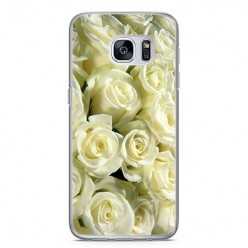 Etui na telefon Samsung Galaxy S7 - białe róże.