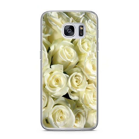Etui na telefon Samsung Galaxy S7 - białe róże.
