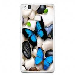 Etui na telefon Huawei P9 Lite - niebieskie motyle.