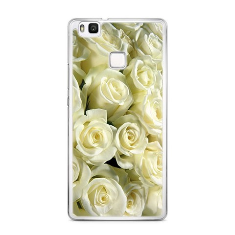 Etui na telefon Huawei P9 Lite - białe róże.
