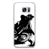 Etui na telefon Samsung Galaxy S7 - czarno biały motocykl.
