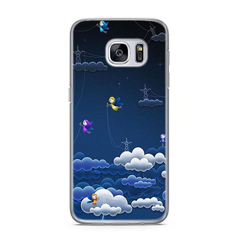 Etui na telefon Samsung Galaxy S7 - podniebne aniołki.