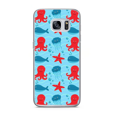 Etui na telefon Samsung Galaxy S7 Edge - morskie zwierzaki.