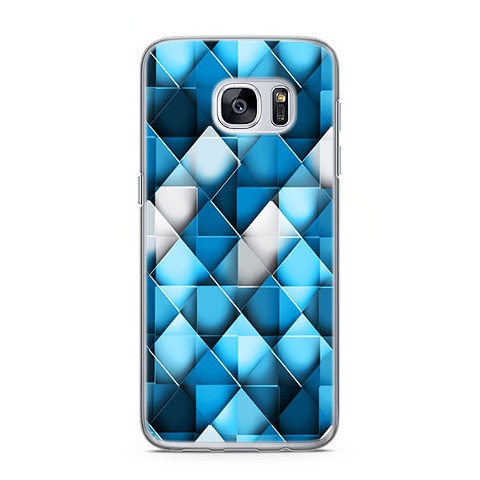 Etui na telefon Samsung Galaxy S7 Edge - niebieskie rąby.