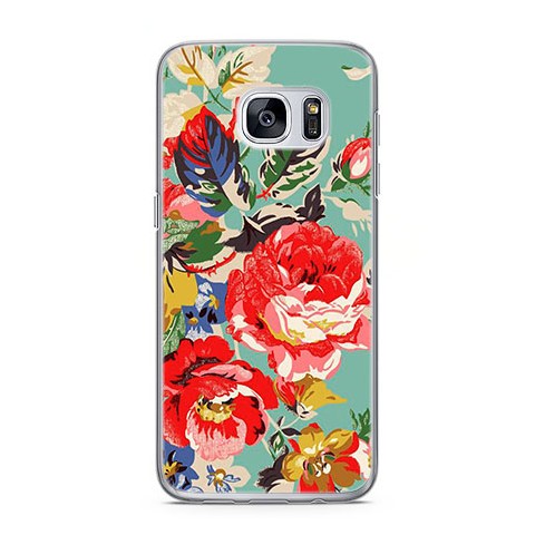 Etui na telefon Samsung Galaxy S7 Edge - kolorowe róże.