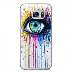 Etui na telefon Samsung Galaxy S7 Edge - kolorowe oko watercolor.