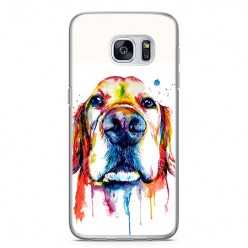 Etui na telefon Samsung Galaxy S7 Edge - pies labrador watercolor.
