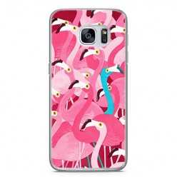 Etui na telefon Samsung Galaxy S7 Edge - różowe ptaki flaming.
